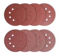 40 Pcs Discos de Lija 125mm, Lijas para Lijadora, Papeles de Lija, Papel Abrasivos con Gancho y Bucle, Discos de Pulir para Lijadora Orbital Aleatoria, Grano 40 60 80 100 120 180 240 320