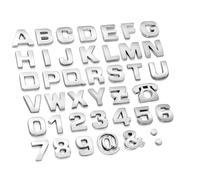 40 Pegatinas 3D DIY Letras de Personalizadas Coche a, 26 Letras Etiquet 10 numeros 4 símbolos, Coche Auto Emblema Carta Insignia Etiqueta, DIY Logo Decoración