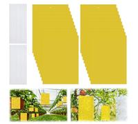 40 pegatinas amarillas para combatir los mosquitos de luto, trampa para moscas de la fruta de doble cara, 20 x 15 cm, placas amarillas contra mosquitos de luto, para el control de plagas en interiores