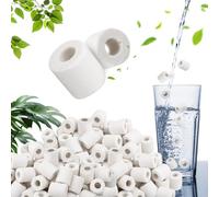 40 perlas de cerámica, bolas de cerámica, color blanco, purificación natural, agua, filtro antical de agua, ecológico para filtración, agua, jarra de agua, jarra de agua, botella, cafetera, hervidor