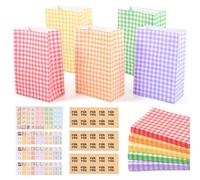 40 Pezzi Bolsas Chuches Cumpleaños con 40 Adesivi bolsas cumpleaños infantil 13 * 8 * 24cm bolsas regalo per infantiles Envolver Regalos, Bodas