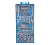 40 - Piece Tap and Die Set | High Carbon Steel Fine Thread Taps & Dies | Hand Wrench & Screwdriver Tool Kit for Repair/DIY/Automotive | Includes Storage Box