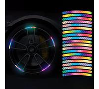 40 Piezas 16-19'' Universal Rim Reflective Stripe Sticker,Adhesivo Reflectivo Nocturno para Motocicleta y Bicicleta,Rueda del Coche de la Noche de Seguridad Rayas Decorativas
