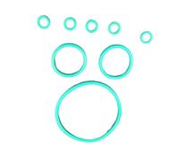 40 piezas 17x1 18x1 19x1 ODxEspesor Verde Fluoro FKM Caucho de flúor Junta tórica Arandela Junta de sello de aceite Compatible con piezas de motocicletas automotrices(17x1)