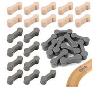 40 Piezas Adaptador De Pista De Madera Accesorios De Ferrocarril De Madera Reutilizables DIY Niños Adaptador De Vía De Tren Modelo Conectores De Via De Hueso De Perro De Madera para Trenes De Juguete