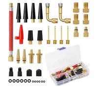40 Piezas Adaptador de Valvula Bicicleta Válvula Adaptador DV AV SV Válvula Adaptador Presta Schrader Dunlop, con Caja de Almacenamiento, para Neumáticos de Bicicleta, Productos Inflables