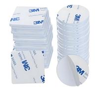 40 Piezas Adhesivo Doble Cara, Almohadillas Adhesivas 3M Extrafuerte, Pads Adhesivo Cinta Adhesiva Doble Cara Espuma, Cuadrado & Redondo, para Hogar Oficina Coche