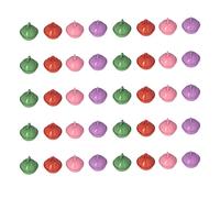 40 Piezas Campanas Pequeñas 22mm, Colores Rosa Verde Púrpura Rojo, Para Manualidades y Decoración Navideña - Brillo Alto, Material Resistente, Uso en Joyería y Entrenamiento de