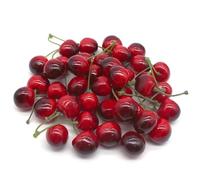 40 Piezas Cerezas Decorativas Decorativas, Cereza Artificial, Plastico Cereza Falsas Decorativas, Frutas De Cerezas Artificiales Fresa, Con Duradero y Fácil De Mantener, Para Fotografía, Decoración(A)