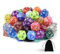 40 Piezas Dados de rol Poliédrico,D12 Juego de Dados Poliédricos con Bolsas,12 Caras Dados de Colores para Dungeons and Dragons,Dados Poliédricos para DND RPG MTG Juegos Mesa