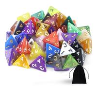 40 Piezas Dados de rol Poliédrico,D8 Juego de Dados Poliédricos con Bolsas,8 Caras Dados de Colores para Dungeons and Dragons,Dados Poliédricos para DND RPG MTG Juegos Mesa