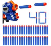 40 Piezas Dardos para Nerf, Dardos de Espuma de Recarga para Nerf N-Strike Elite Series Lanzadores, Darts para Blasters, Familiar al Aire Libre, Recuerdos de Fiesta