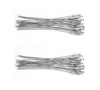 40 Piezas de Alambre de Acero Inoxidable Llavero Soporte de Anillo Cable de Metal Cordón de Alambre con Bloqueo de Tornillo para Colgar Al Aire Libre