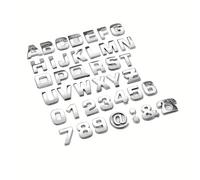 40 Piezas de Calcomanías de DIY, Calcomanías 3D Cromadas de Números y Placas