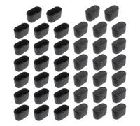 40 Piezas De Cubierta De Pie De Silla Negra, Cubierta Ovalada Del Pie De Pvc, Cubierta De Protección De Muebles Multifuncionales, Cobertura Creativa De Piernas.