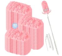 40 piezas de imanes para polvo Swiffer, plumero 360° para Swiffer Duster, para pelo de animales, polvo, suciedad, sin perfume (40 toallitas + 1 barra telescópica)