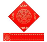 40 piezas de papel rojo Xuan Chino Festival de Primavera Pegatinas de Pared Decoración de Año Nuevo Chunlian Duilian Chino Caligrafía China Xuan Papel Rojo Decoración (HuaKaiFuGui)