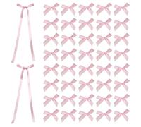 40 Piezas De Pinzas Para El Cabello Con Lazo, 2 Piezas De Pinzas Para El Cabello Con Cinta, Pinzas Para El Cabello Pequeñas, Lazos Rosas, Pinzas Para El Cabello Para Niñas