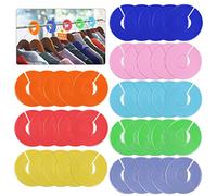 40 Piezas de Separadores Tamaño de Ropa Redondos Colgadores Divisores Separadores de Talla Adecuado para Armario y Al por Menor Ropa Estante (8 Colores)