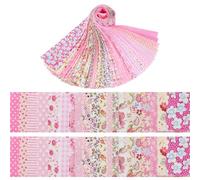 40 piezas de tela de algodón para patchwork, tira creativa, rollo para costura, manualidades (rosa)