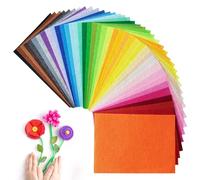40 piezas de tela Flet, láminas de fieltro de colores, cuadrados de fieltro para manualidades, material de manualidades, láminas de fieltro suave y grueso para costura, bricolaje, arte (20 x 30 cm)