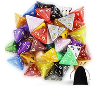 40 Piezas Juego de Dados Poliédricos,D4 4 Caras Dados de rol Poliédrico,Dados Poliédricos de Colores con Bolsa Negra para Juegos de Mesa,para Dungeons and Dragons Pathfinder DND RPG MTG Table Games