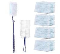 40 Piezas Kit Plumero Atrapapolvo con 1 Mango Largo, 1 Mango Corto, Recambios Plumeros Electrostático, Duster para Polvo, Pelo Animales, Suciedad Limpieza, Cepillo Microfibra para Hogar, Oficina
