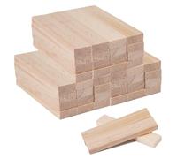 40 Piezas Madera Manualidades, 93 x 18 x 7 mm Listones de Madera Liso, Sin Rebabas, Seguro Bloques de Construcción de Maderas para Maquetas de Arquitectura, Proyectos de Bricolaje, Decoración DIY