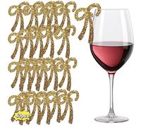 40 piezas marcadores vasos Vistoso Marcadores de Copas de Vino Marcadores de bebidas de vino Marcadores de vidrio reutilizables Marcadores de vasos para beber Soporte para bolsas de té para copas