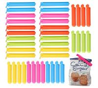 40 Piezas Pinzas Bolsas Alimentos, 7/11 cm Pinzas Cocina Bolsas, Pinza Cierre Bolsa de Alimentos, Clip de Cierre de Cocina Multicolor Reutilizable, para Embalaje de Cocina, Caramelos, Café (5 colores)