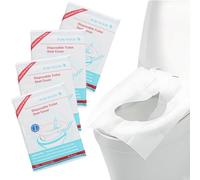 40 Piezas Protector WC Desechable,Asiento De Inodoro Desechable Universales,Protector WC Desechable Niños y Adultos,Biodegradable,para Baños Públicos,Viajes,Aire Libre,Hoteles(425 * 360mm)