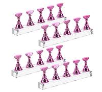 40 Piezas Soporte De Exhibición De Pegatina Para Soporte De Arte De Soportes De De Bricolaje Exhibición Del Estante Del Clavo Bases Magnéticas El Plastico Rosa FRCOLOR