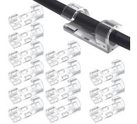 40 Piezas Sujeta Cables Adhesivo, Grapas de Pared para Cables Eléctricos, Organizador de Cables, soporte para cables con almohadillas autoadhesivas fuertes, para Cables en Hogar, Oficina y Coche