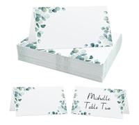 40 Piezas Tarjetas Marcasitios Boda, Tarjeta de Mesa de Nombre Plegable, Tarjetas Mesa Bautizo, Tarjetas Personalizadas, Tarjeta de Lugar, Para Mesa De Comunión para Bodas, Banquetes, Fiestas