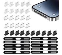 40 Piezas USB C Tapa de protección USB C Enchufe de protección contra el Polvo prolongación de la Vida útil del Equipo Juego de 30 Protectores Antipolvo USB C y 10 Pegatinas Antipolvo