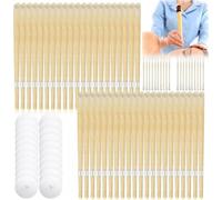 40 Piezas Velas para Los Oídos, kit para eliminar la cera, velas para los oídos de cera de abeja 100% natural para el cuidado de la salud, incluye discos y bastoncillos de algodón