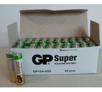 40 Pilas AA Super alcalinas. Pila alcalina LR06 GP