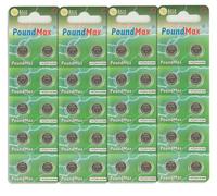 40 pilas de botón LR44 AG13 SR44 L1154 A76 1,5 V PoundMax LKALINE