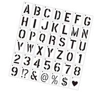 40 plantillas lavables de PET con letras huecas para pintar, álbumes de recortes, decoración del hogar, juego grande de plantillas de letras