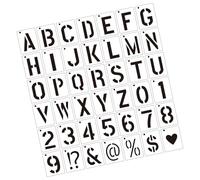 40 plantillas lavables de PET con letras huecas para pintar, álbumes de recortes, decoración del hogar, juego grande de plantillas de letras