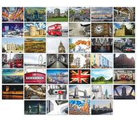 40 postales de Londres, 40 diseños diferentes impresos en tarjeta gruesa brillante