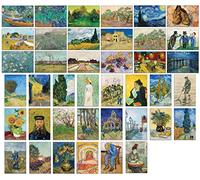 40 postales impresas con 40 pinturas diferentes de Van Gogh en la parte delantera