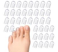 40 protectores de dedos de silicona, protectores de dedos para zapatos de tacón alto y escalada, almohadillas de gel transpirables para hombre y mujer, alivio del dolor en caso de fricción y ampollas