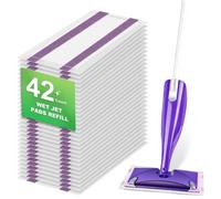 40 repuestos desechables compatibles con mopa Swiffer Wet Jet Spray Mop extra fuerte bloqueo de suciedad y absorbente de agua