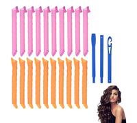 40 rulos en espiral de 55 cm, para hacer rizos durante la noche, kit de estilismo en espiral, rizos ondulados, rizos para el cabello, rizador de pelo con gancho de peinado, herramientas de peinado