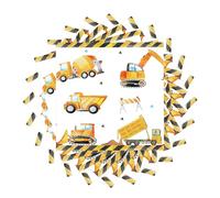 40 servilletas cuadradas, servilletas de diseño de camiones de construcción, accesorios de fiesta, decoración de mesa, servilletas para cumpleaños infantiles