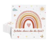 40 servilletas de cóctel arcoíris, 16,5 x 16,5 cm, bonito que estás ahí