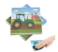 40 servilletas de tractor para cumpleaños, decoración de tractor, servilletas para tractor, decoración de cumpleaños, servilletas de tractor, 33 x 33 cm, cuadradas, servilletas de cumpleaños