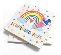 40 servilletas decorativas para la vuelta al cole, decoración arcoíris para la vuelta al cole de niños y niñas 2025, para bautizos, inicio del curso escolar, decoración de mesa, 33 x 33