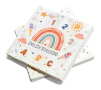 40 servilletas decorativas para la vuelta al cole, decoración arcoíris para la vuelta al cole de niños y niñas 2025, para bautizos, inicio del curso escolar, decoración de mesa, 33 x 33